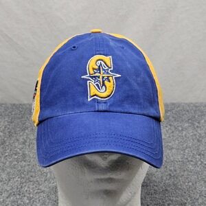 Seattle Mariners Hat Blue Yellow Strapback '47 Brand American League Retro Logo